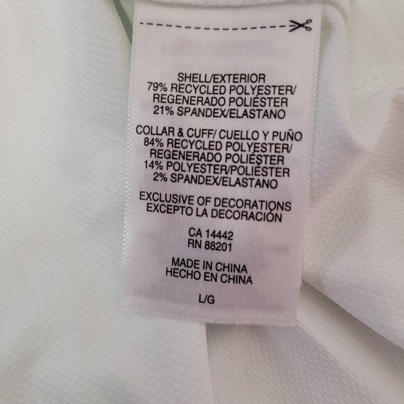 Mondetta Women's Active 1/4-Zip Short Sleeve Mesh Polo Shirt White Size Large - Picture 6 of 9